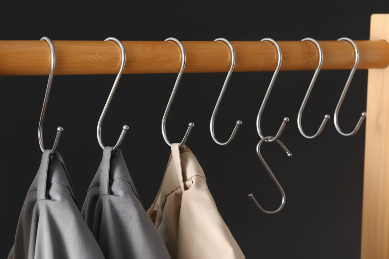 Closet S Hooks – 10 Pack for Hanging Bamboo Charcoal Bags